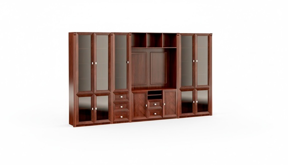 Designer Brauner BÃ¼roschrank LuxuriÃ¶ser GlastÃ¼renshrank Moderne MÃ¶bel