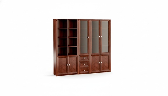 Designer Brauner BÃ¼roschrank Massivholz Aktenschrank Robuster Schrank