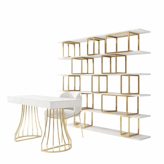 Designer BÃ¼ro Arbeit Zimmer Set Regal Tisch Sessel Komplett Set MÃ¶bel