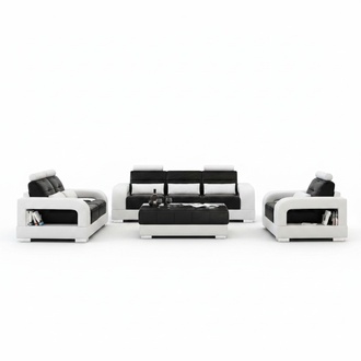 Designer Garnitur Sofagarnitur mit USB,Polster Sofa Polstergarnitur Neu H2209
