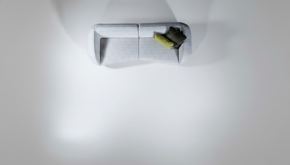 Designer Graues Sitzsofa PolstermÃ¶bel Wohnzimmer Modern Viersitzer Neu