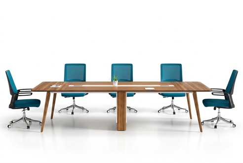 Designer Hellbrauner Konferenztisch Designer Holz Besprechungstisch