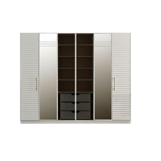 Designer Kleiderschrank mit Spiegel Schlafzimmer Luxus MÃ¶bel Schrank