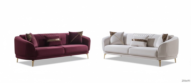 Designer Polstersofa Set Dreisitzer Wohnzimmer Couchen Moderne MÃ¶bel