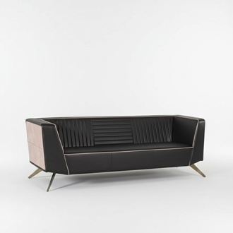 Designer Schwarzes Polstersofa StoffmÃ¶bel ArbeitszimmermÃ¶bel BÃ¼ro Couch