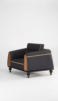 Designer Sessel Neu MÃ¶bel Schwarz Sitz Arbeitszimmer Luxus Polstersessel
