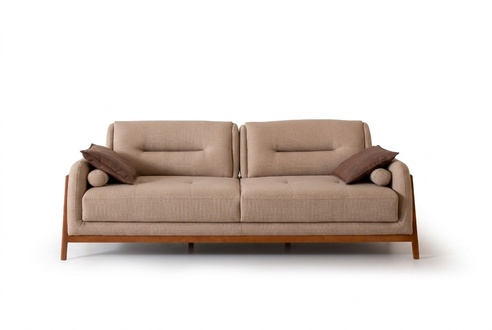Designer Sofa 3 Sitzer Luxus Polster Braun Couch Wohnzimmer MÃ¶bel