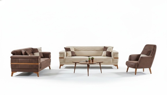Designer Polster Sofagarnitur 3+3+1 Sitzer Couch Sitzgarnitur Set