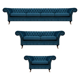 Designer Sofas Set Chesterfield Wohnzimmer Sofagarnitur Couch PolstermÃ¶bel 4+2+1