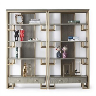 Designer Vitrine 2x Vitrine Holz Schrank SchrÃ¤nke Wohnzimmer Regale