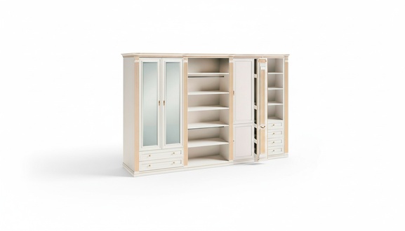 Designer WeiÃer Schrank LuxuriÃ¶se Eckkleiderschrank Schlafzimmer MÃ¶bel