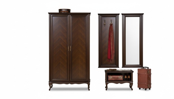 Diele Garderobe Set Echtes Holz Flur Wandgarderobe Italienische MÃ¶bel Garderoben