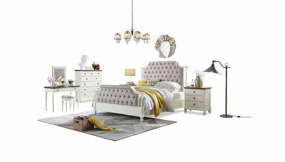 Doppel Bett Klassische Betten Kolonial Textil Betten Chesterfield GrÃ¼nderzeit
