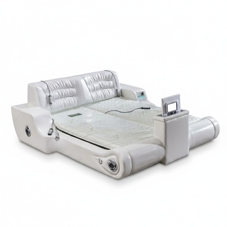 Doppel Luxus Design WeiÃ Bett Polster Betten Moderne Hotel Multifunktion