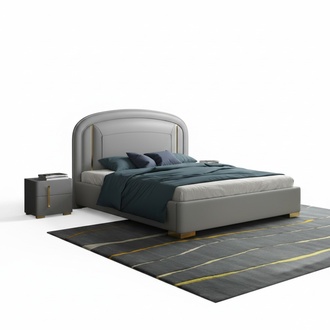 Doppelbett Bett Holz Design Luxus Möbel Polsterbett Designbett Betten
