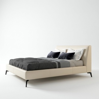 Doppelbett Betten Design Bett Leder Polster Schlafzimmer Ehe Italienische