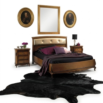Doppelbett Betten Schlafzimmer MÃ¶bel Massivholz Vaccari cav giovanni Bett