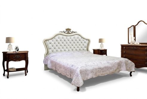 Doppelbett Betten Schlafzimmer MÃ¶bel Massivholz Vaccari cav giovanni Bett