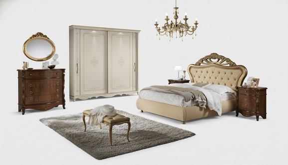 Doppelbett Schlafzimmer Nachttisch 3 Schubladen MÃ¶bel Design Mobilificio 3tlg