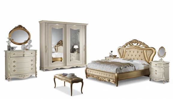 Doppelbett Schlafzimmer Nachttisch mit 3 Schubladen MÃ¶bel Design WeiÃ 3tlg. Neu