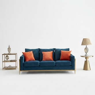 Dreisitzer Couch Polster Sofa Design 3er Sitz Sofas Zimmer MÃ¶bel Beige