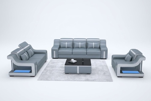 Dreisitzer Designer Sofa Couch 3 Sitz Polster Leder Couchen Big Sofas