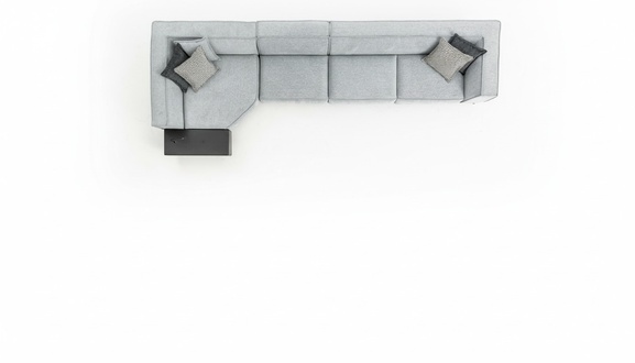 Eckgarnitur Couch Sofa Grau Stoff Couchen MÃ¶bel 430x165 Sofas Sofas