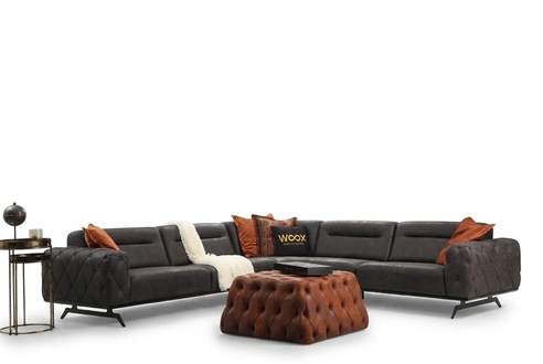 Eckgarnitur Stoffsofa Ecksofa L form Couch Grau Sofa Polstersofa MÃ¶bel