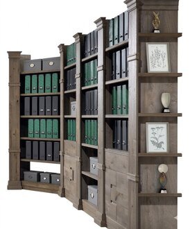 Eckregal Regal Aufbewahrung Wohnwand Aktenschrank BÃ¼ro Schrank MÃ¶bel