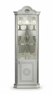 Eckschrank Luxus Vitrine Vitrinen Schrank Holz SchrÃ¤nke Italienische Stil