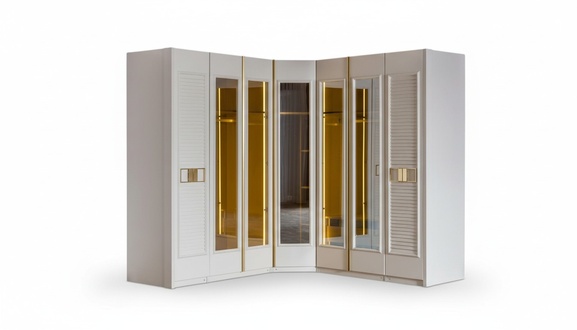 Eckschrank WeiÃ Holz Modern Elegant Stauraum MÃ¶bel