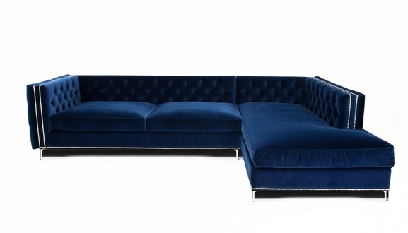 Ecksofa Blau Wohnlandschaft xxl MÃ¶bel Design Couch Eckgarnitur Polster big neu