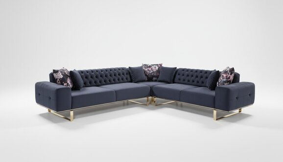 Ecksofa Couch Polster MÃ¶bel Garnitur Chesterfield Eckgarnitur Sofa Stoff