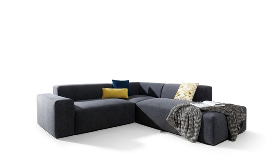 Ecksofa L-Form Sofa Wohnlandschaft Garnitur Polster Stoff Design Moderne