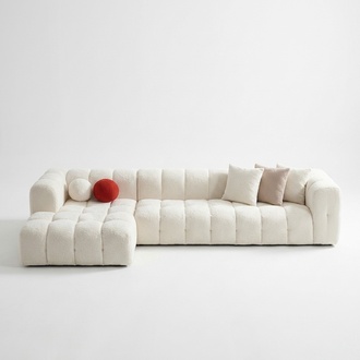 Ecksofa Stoffsofa Polstersofa Moderne Luxus Sofa Relax WeiÃ Sofas