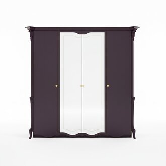 Edler Design Kleiderschrank mit Spiegel Schrank SchrÃ¤nke Italienische MÃ¶bel neu