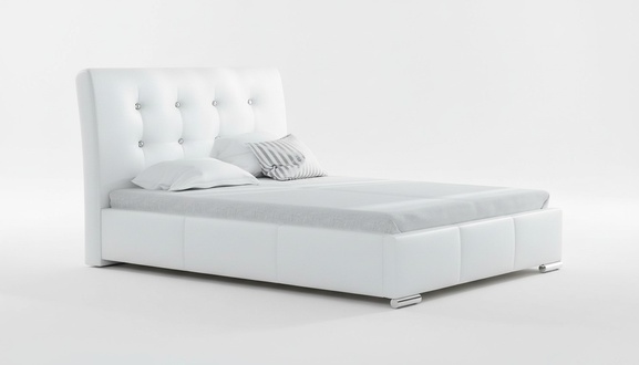 Ehebett Bettrahmen Betten Polsterbett Doppelbett WeiÃ Polyester ZeitgenÃ¶ssisch