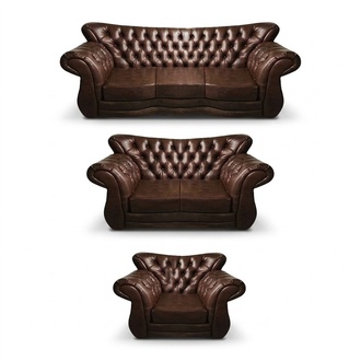 Einrichtung Luxus PolstermÃ¶bel Sofas Set Leder Sessel Wohnzimmer Couch