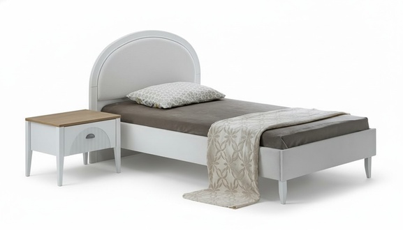 Einzelbett Modern Nachttisch Stilvolles Design Komfortables Schlafen MÃ¶bel