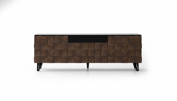 Elegante braune Holz-Konsole im klassischen Stil