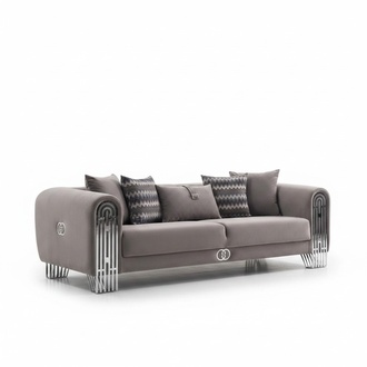 Elegante Stoffcouch Polster Sofa MÃ¶bel Wohnzimmer MÃ¶bel Textil Sofas