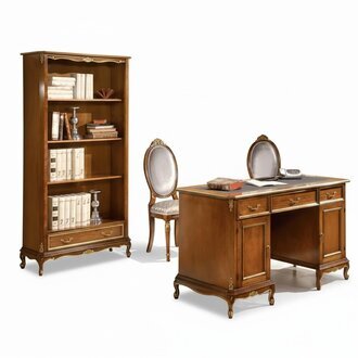 Elegantes braunes Holzschreibtisch BÃ¼cherregal BÃ¼romÃ¶bel Sets 2tlg. Set