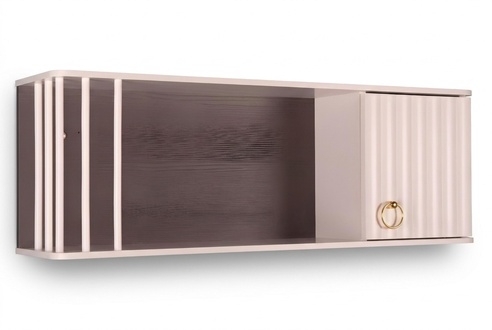 Elegantes weiÃes Wandmodul aus Holz fÃ¼r modernes Zuhause