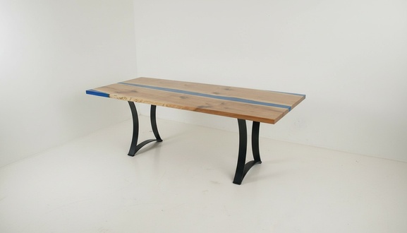 epoxid harz esstisch echtes holz mÃ¶bel wasserfall epoxy tisch giessharz massive