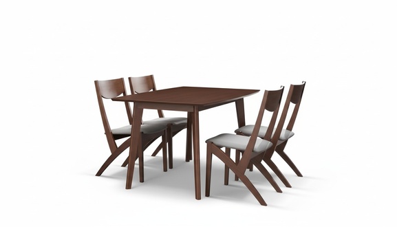 Ess Tisch + 4 StÃ¼hle Konferenz Tische BÃ¼ro Holz Zimmer Design Stuhl