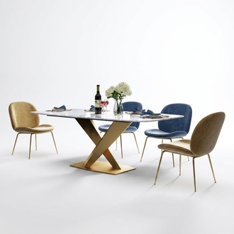 Esstisch + 4x StÃ¼hle Stuhl Esszimmer Set Modern Essgruppe Tisch Tische