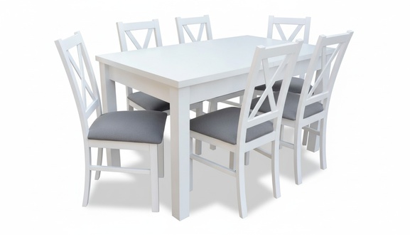 Esstisch 6 Stühle Stuhl Esszimmer Garnitur Lehnstühle Tische Tisch S18-L 7tlg.