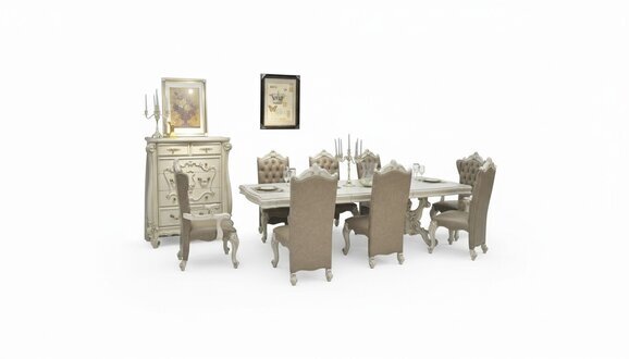 Esstisch + 8x StÃ¼hle Esszimmer Set Essgruppe Garnitur Tisch Stuhl Tische