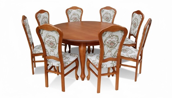 Esstisch & 8x StÃ¼hle Esszimmer Set Essgruppe Kalssischer Tisch Stuhl Tische Z16