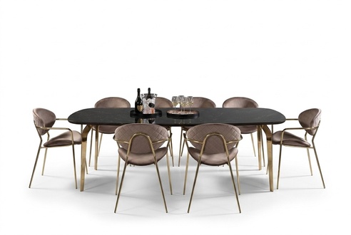 Esstisch Design MÃ¶bel Italien Luxus Esszimmer Tisch Esstische Marmor Edelstahl